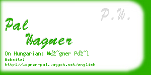 pal wagner business card